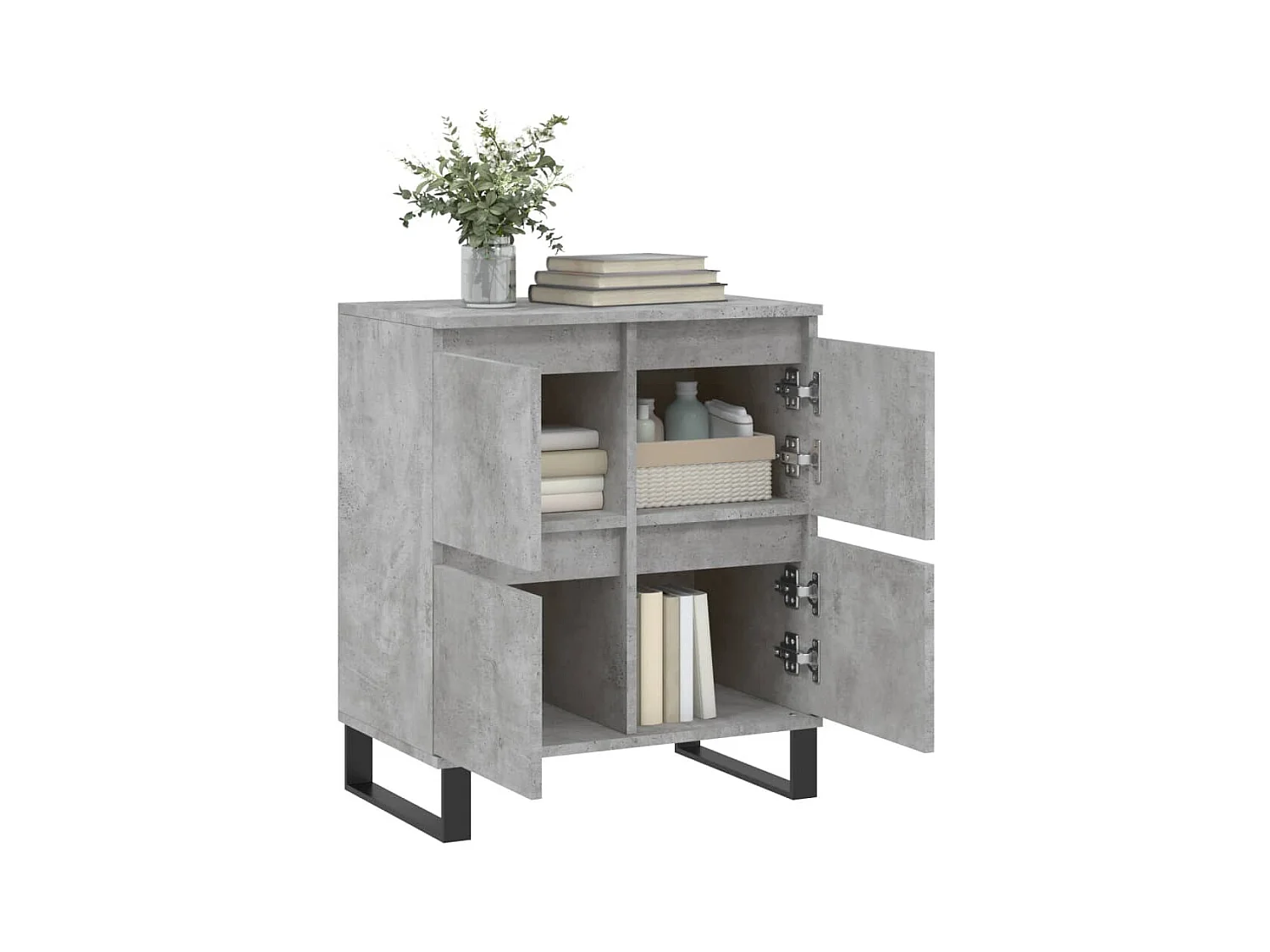 Buffet Gris béton 60x35x70 cm Bois d'ingénierie