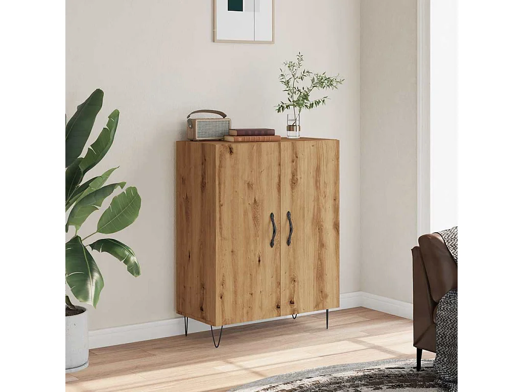 Credenza artigianale in rovere 69,5x34x90 cm in legno ingegnerizzato