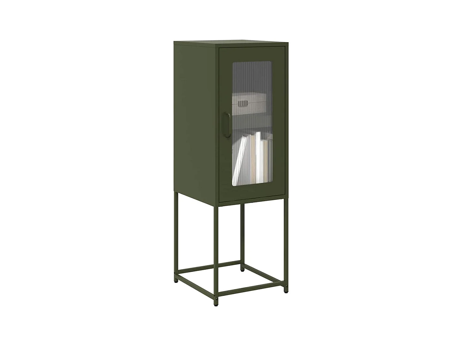 Credenza verde oliva 36x39x107 cm acciaio laminato a freddo