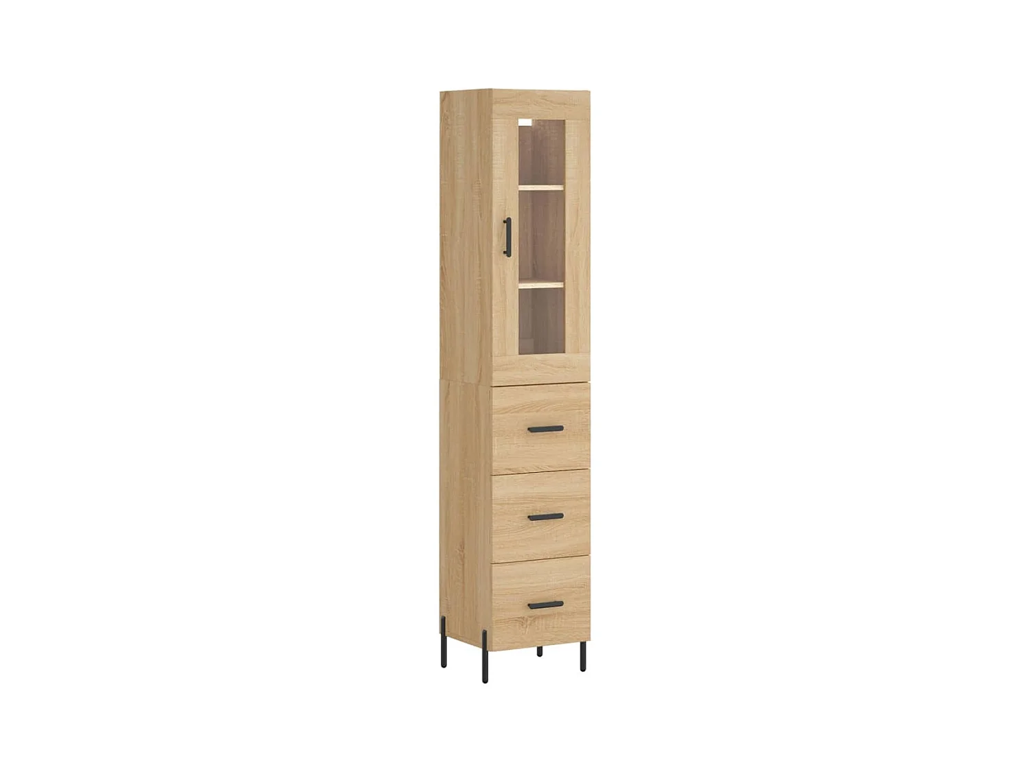 Buffet haut Chêne sonoma 34,5x34x180 cm Bois d'ingénierie