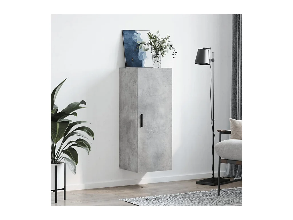 Armoire murale gris béton 34,5x34x90 cm