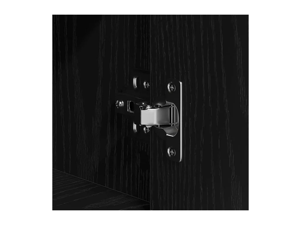 Buffets 3 pcs Chêne Noir Bois d'ingénierie