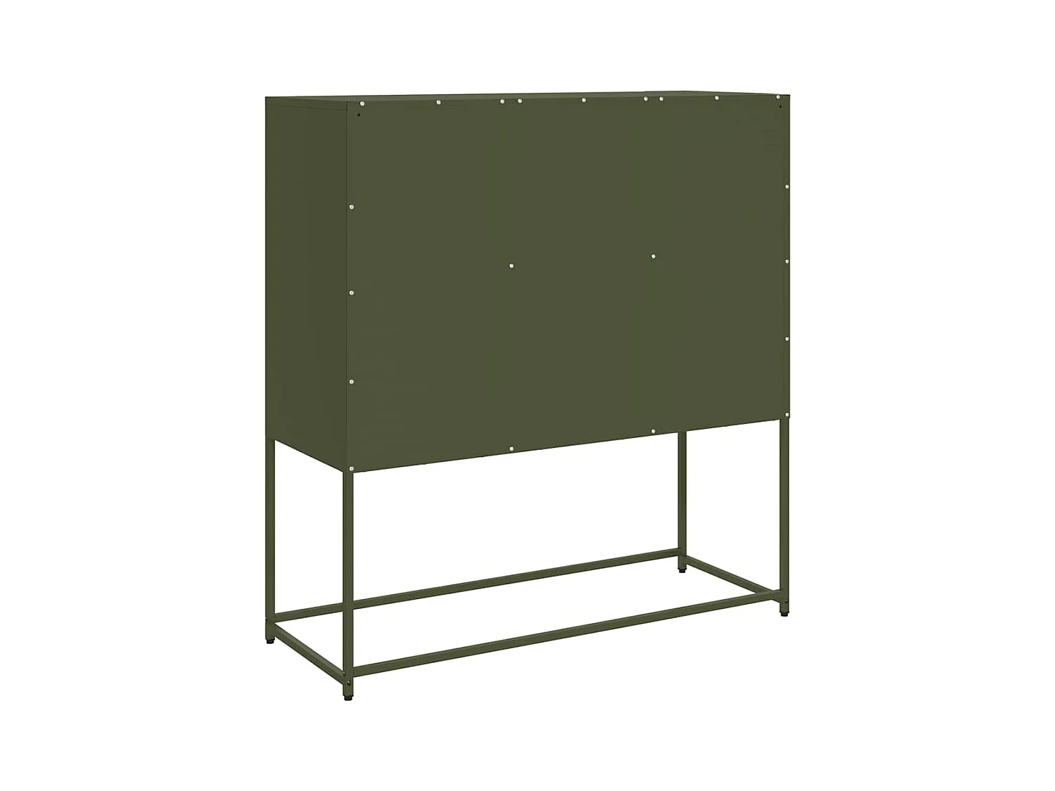 Buffet vert olive 100,5x39x107 cm acier laminé à froid
