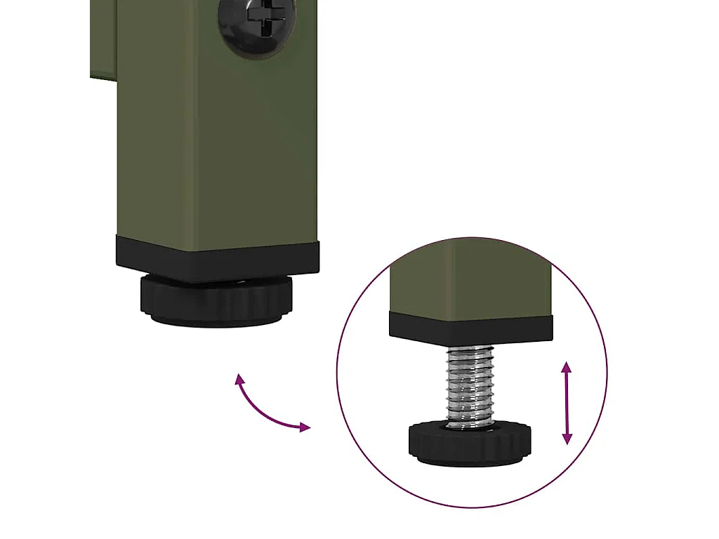 Buffet vert olive 100,5x39x107 cm acier laminé à froid
