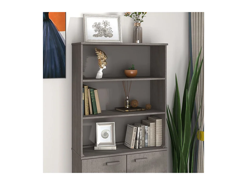 Dessus de buffet HAMAR Gris clair 85x35x100 cm Bois de pin