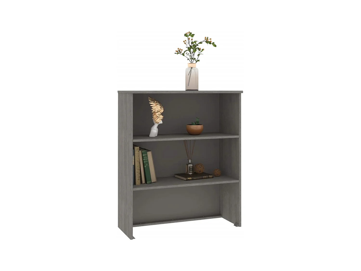Dessus de buffet HAMAR Gris clair 85x35x100 cm Bois de pin