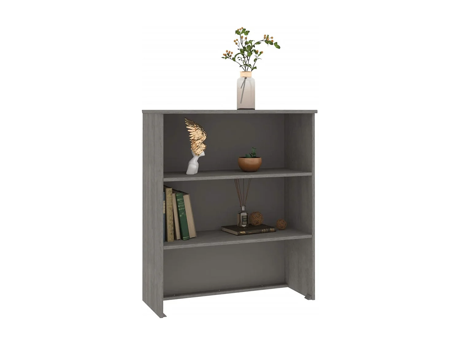 Dessus de buffet HAMAR Gris clair 85x35x100 cm Bois de pin
