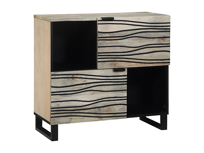 Meubles et étagères de rangement pour médias Blanc et Noir