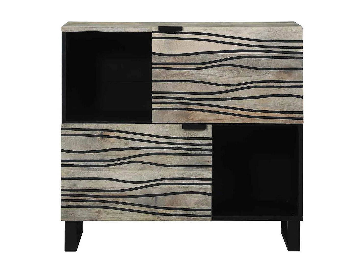 Meubles et étagères de rangement pour médias Blanc et Noir