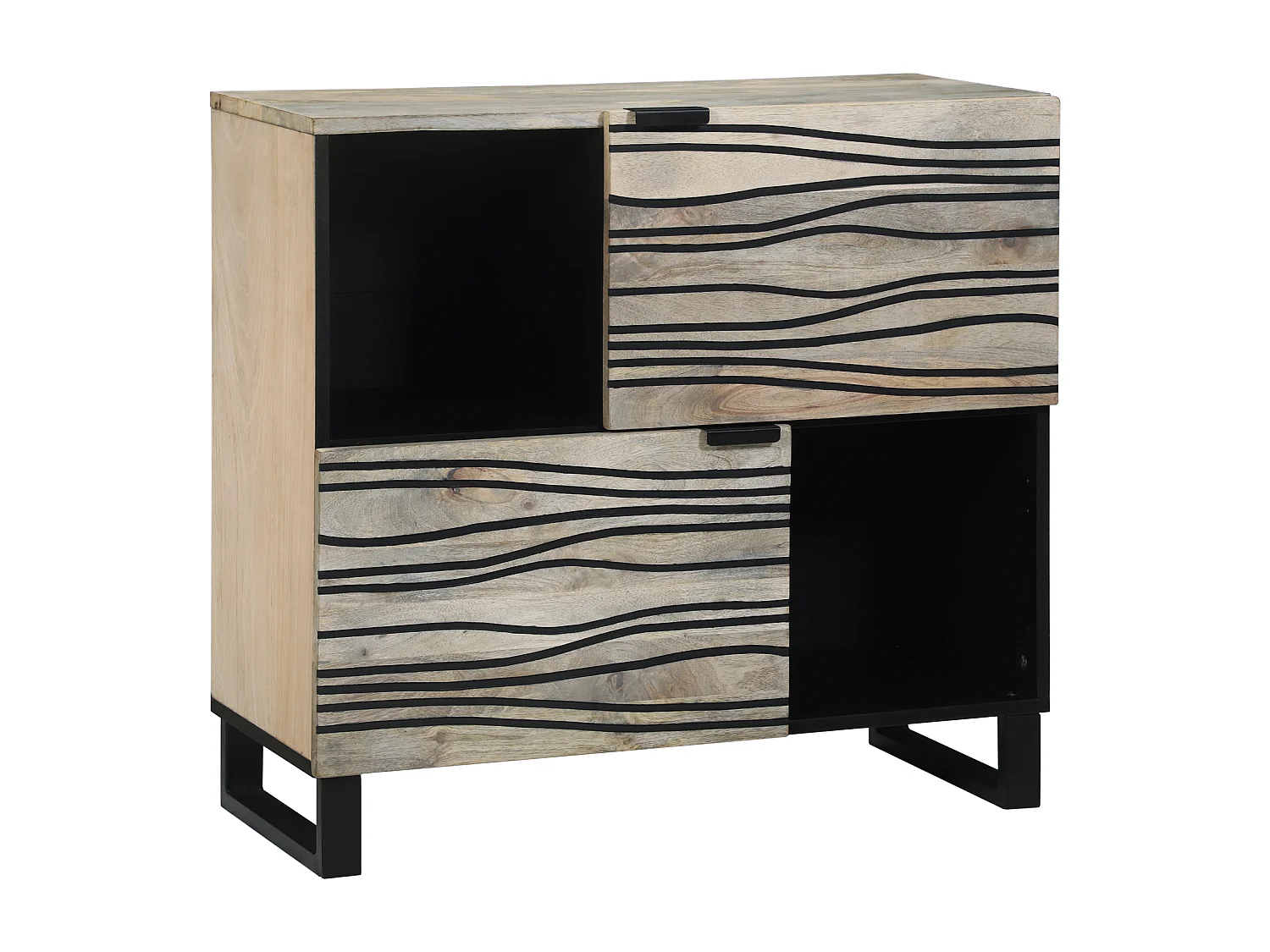 Meubles et étagères de rangement pour médias Blanc et Noir