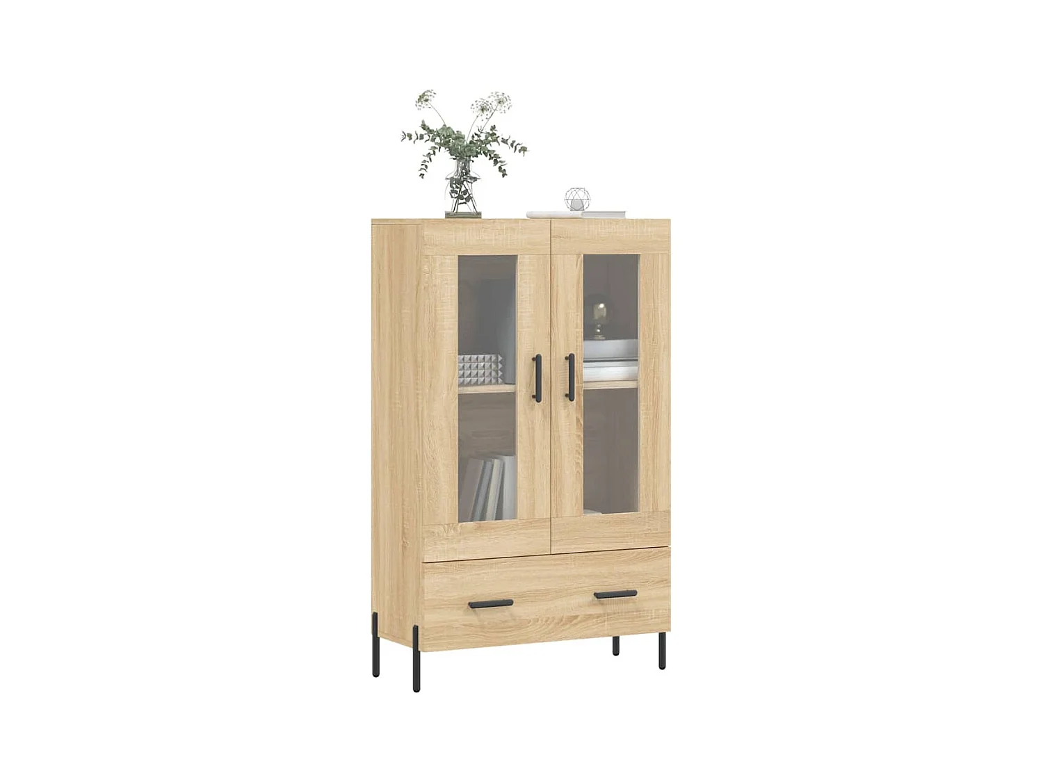 Credenza alta in rovere Sonoma 69,5x31x115 cm in legno ingegnerizzato