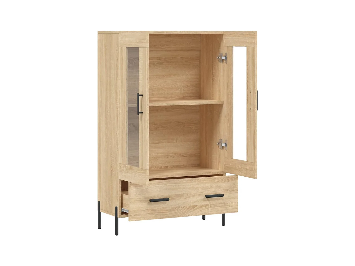 Credenza alta in rovere Sonoma 69,5x31x115 cm in legno ingegnerizzato