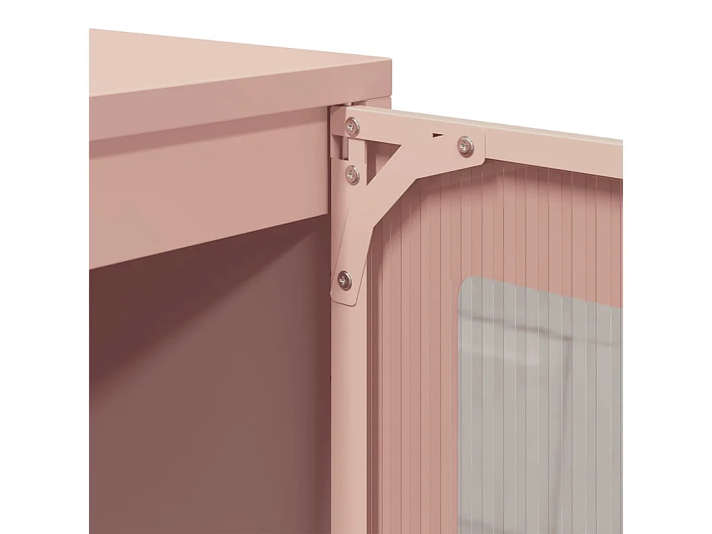 Buffet rose 100,5x39x107 cm acier laminé à froid