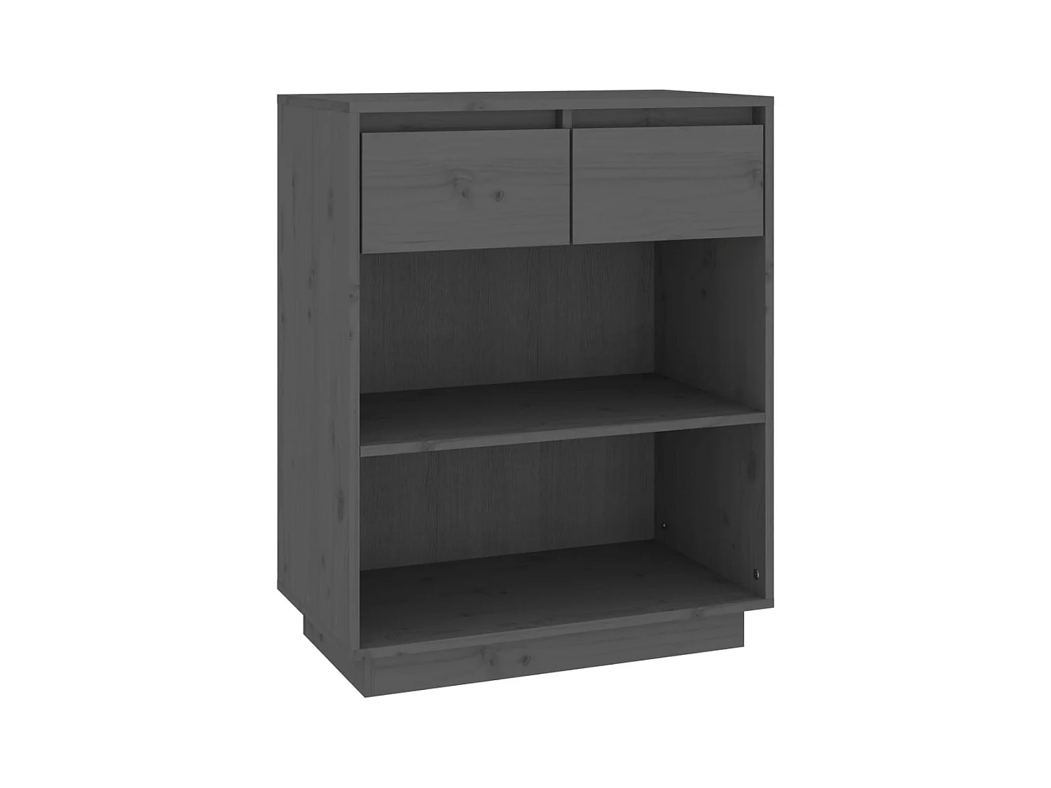 Armoire console Gris 60x34x75 cm Bois de pin solide