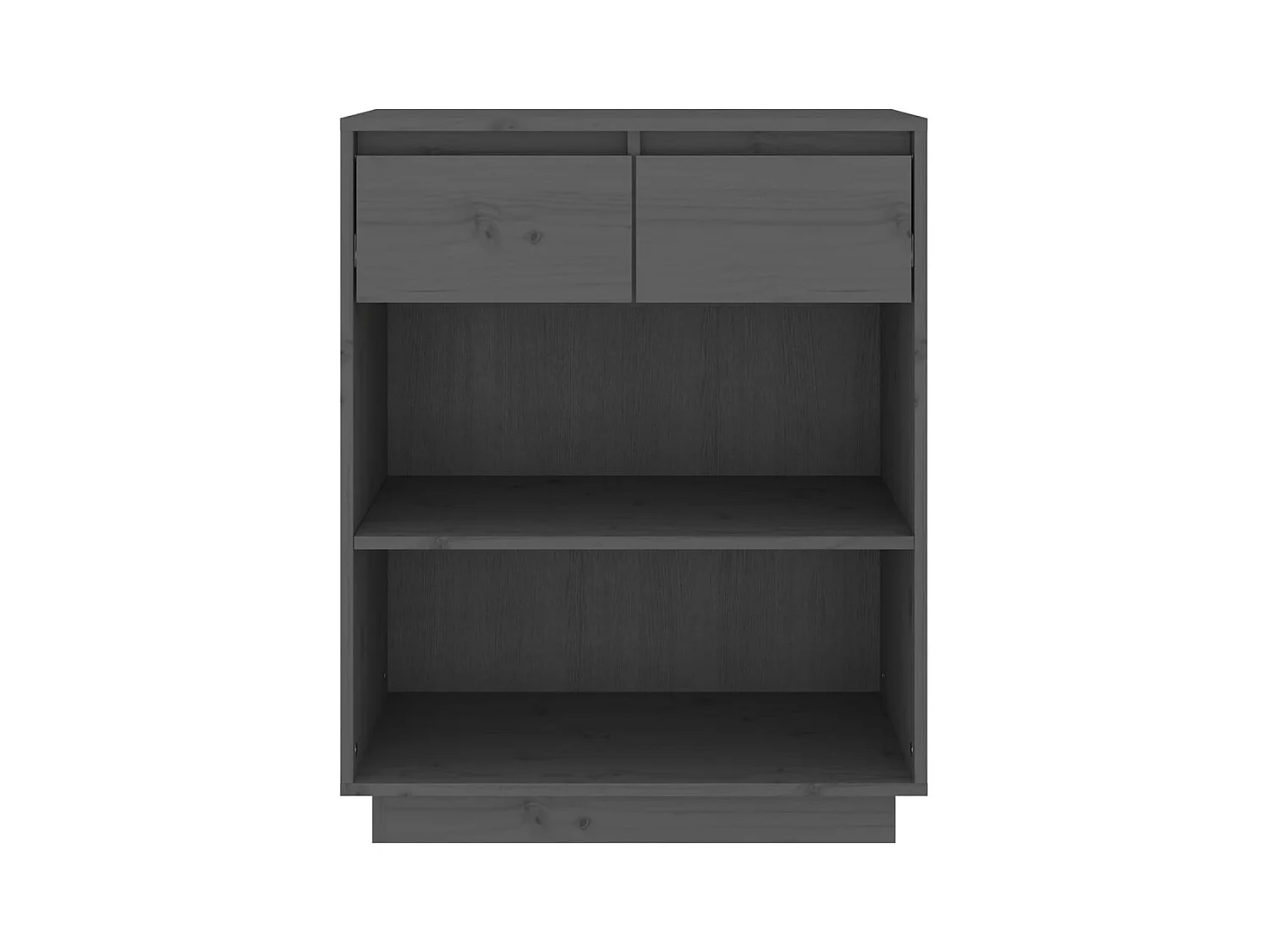 Armoire console Gris 60x34x75 cm Bois de pin solide