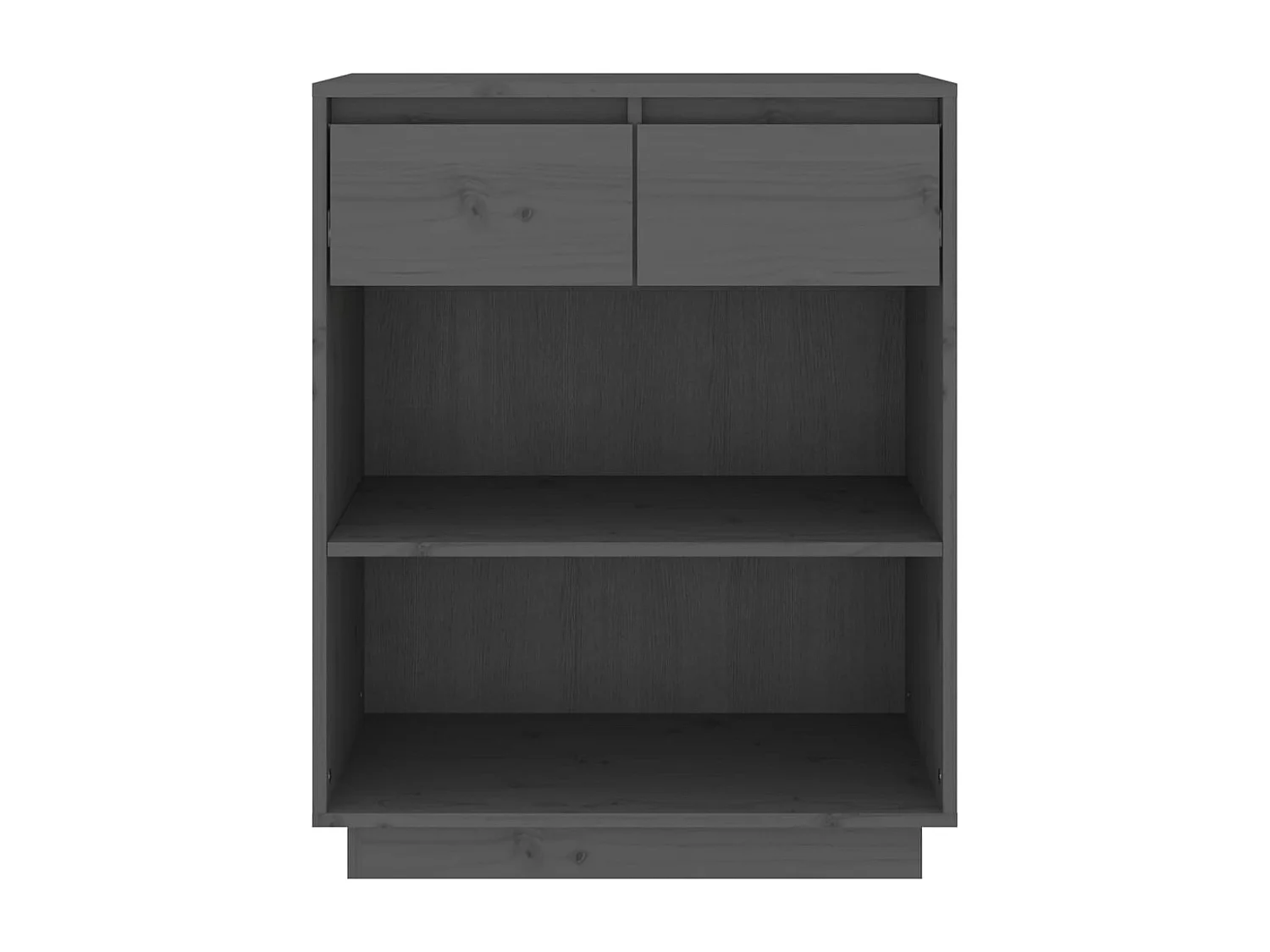 Armoire console Gris 60x34x75 cm Bois de pin solide