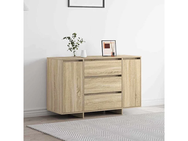 Buffet en chêne Sonoma 120x41x75 cm en bois d'ingénierie