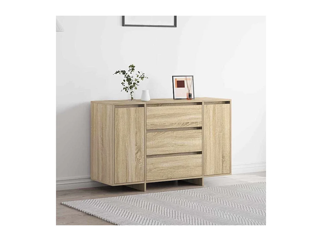 Buffet en chêne Sonoma 120x41x75 cm en bois d'ingénierie