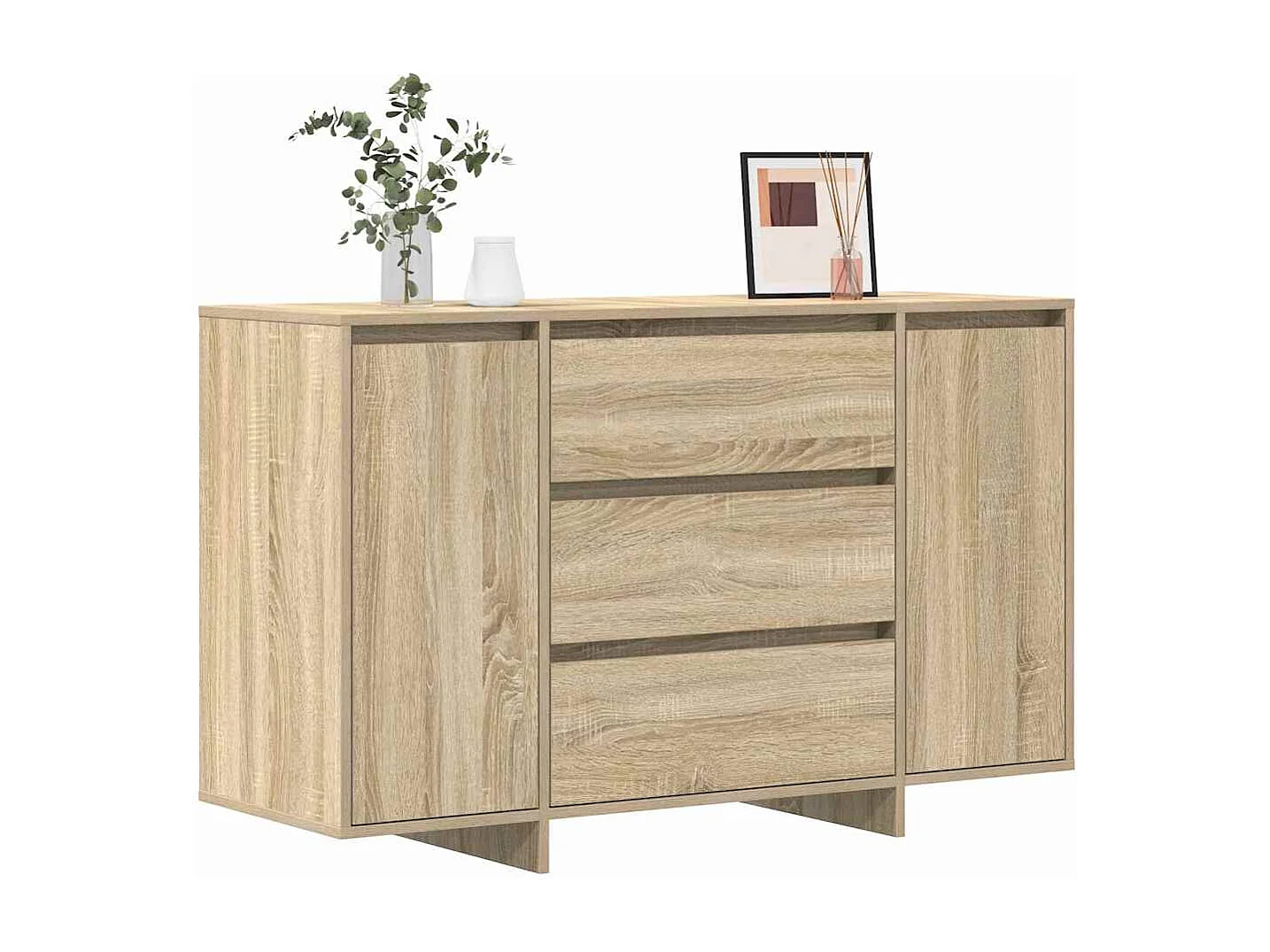 Sonoma eiken dressoir 120x41x75 cm in bewerkt hout