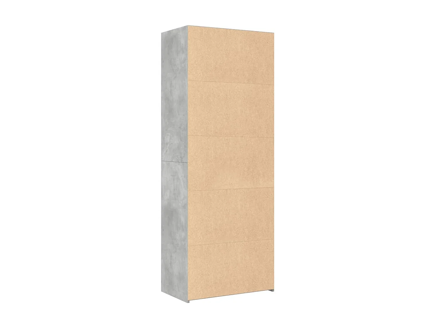 Credenza alta grigio cemento 70x41x185 cm in legno ingegnerizzato