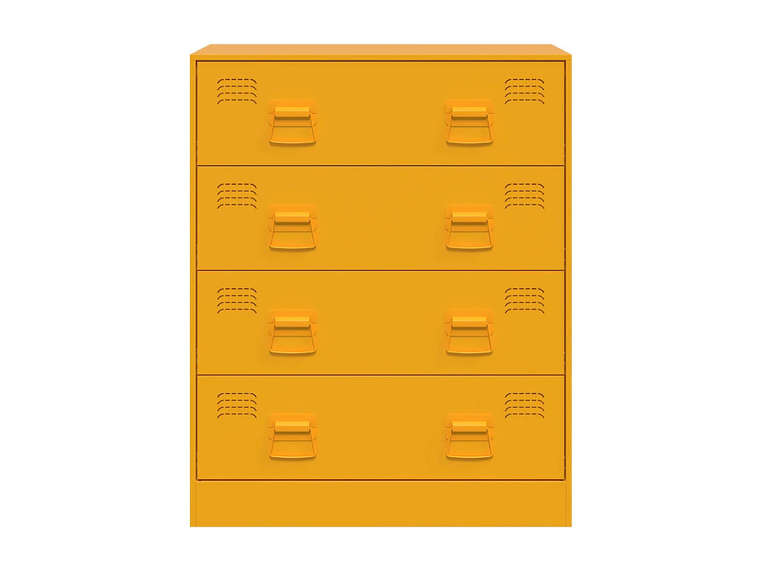 Buffet jaune moutarde 67x39x83 cm acier