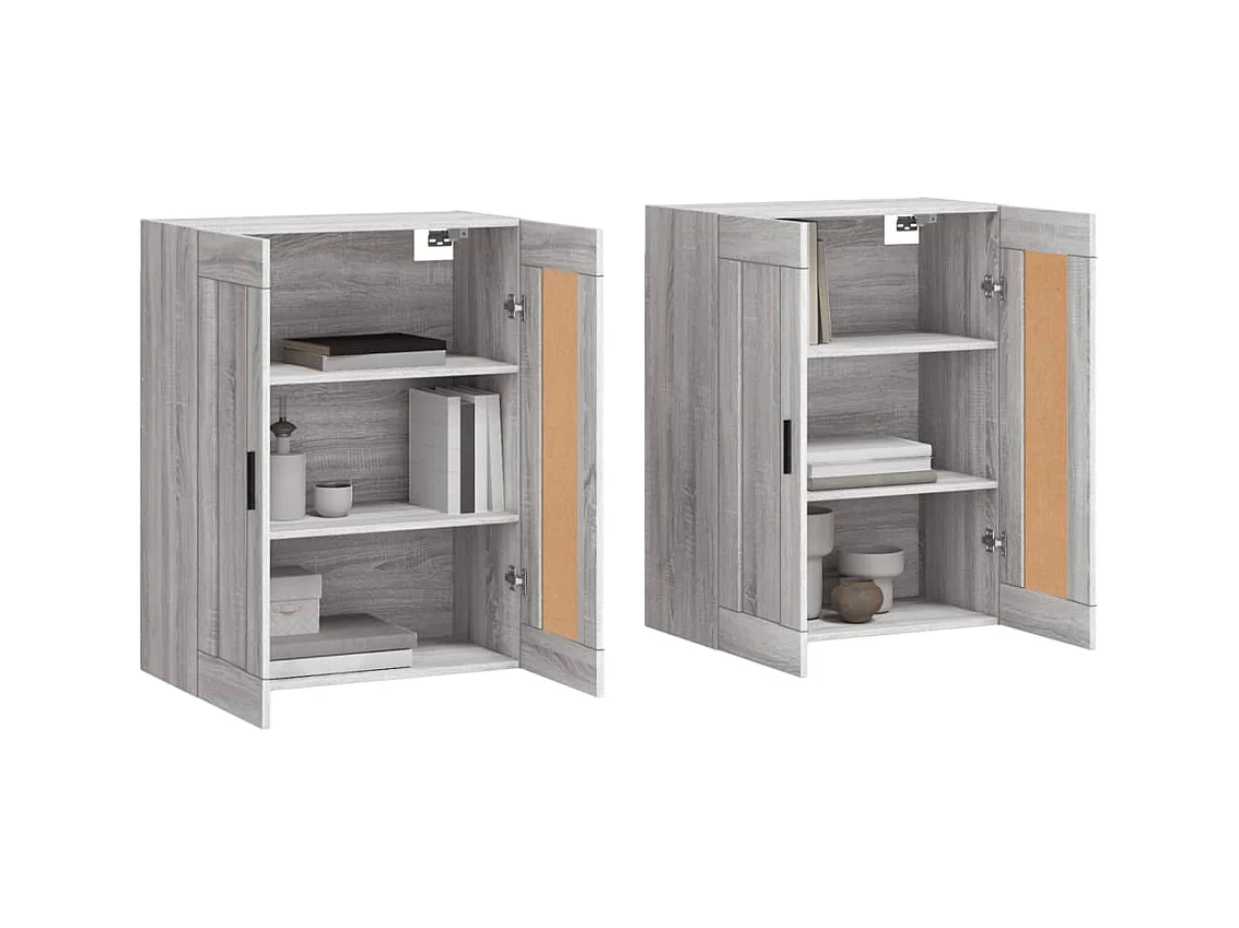 2-teilige Hängeschränke Sonomagrau Holzwerkstoff