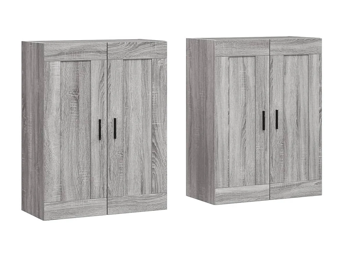 Armoires murales 2 pcs sonoma gris bois d'ingénierie
