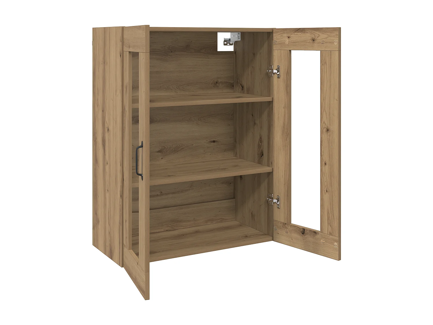 Armoire murale suspendue avec étagère Montage mural avec stockage avec porte Marron 69,5 x 34 x 90 cm