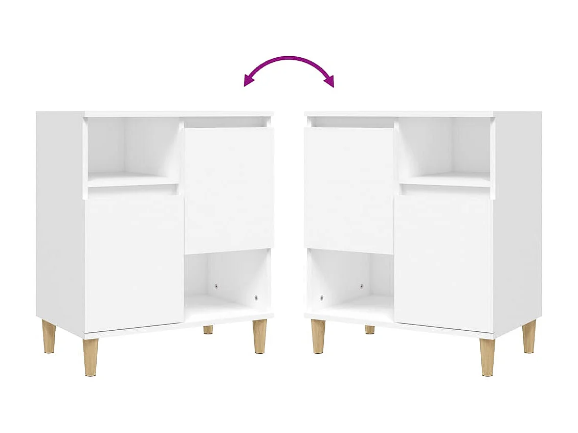 Credenza bianca 60x35x70 cm in legno ingegnerizzato