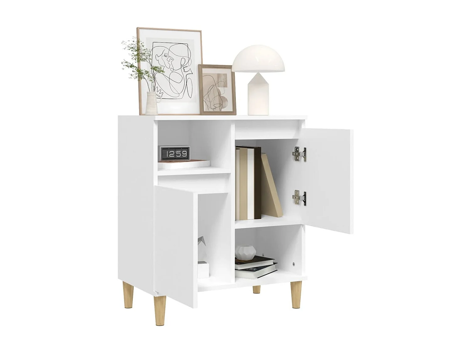 Buffet Blanc 60x35x70 cm Bois d'ingénierie