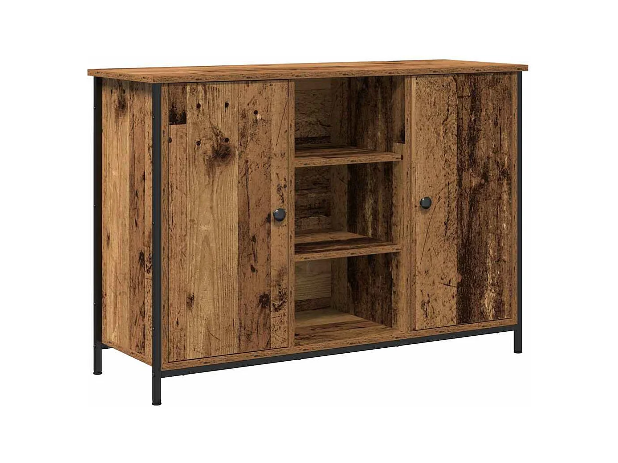 Buffet en bois ancien 100x35x70 cm en bois d'ingénierie et acier