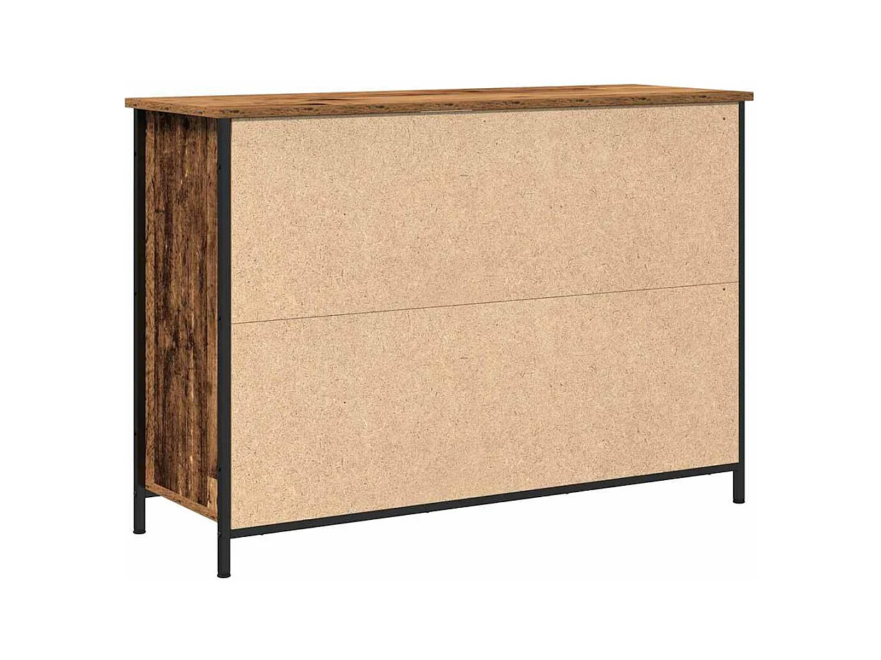 Buffet en bois ancien 100x35x70 cm en bois d'ingénierie et acier