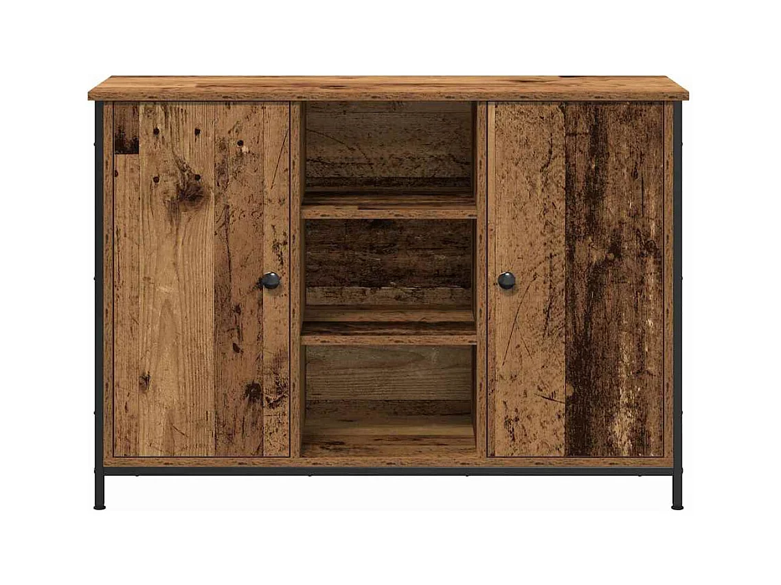 Buffet en bois ancien 100x35x70 cm en bois d'ingénierie et acier