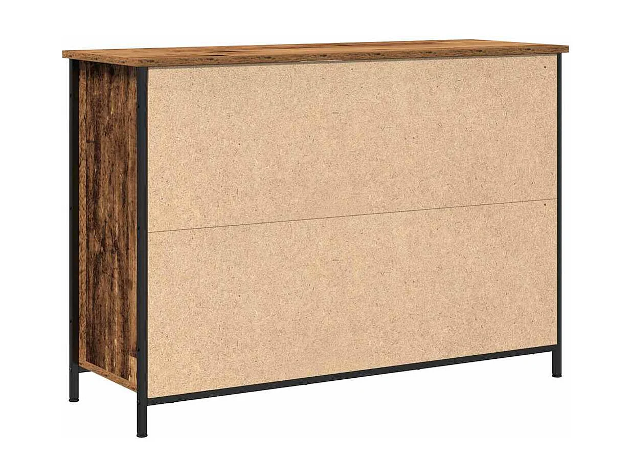 Buffet en bois ancien 100x35x70 cm en bois d'ingénierie et acier