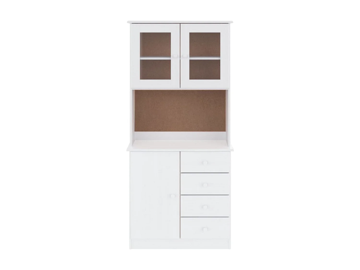 Buffet ALTA blanc 77x35x165 cm bois massif de pin