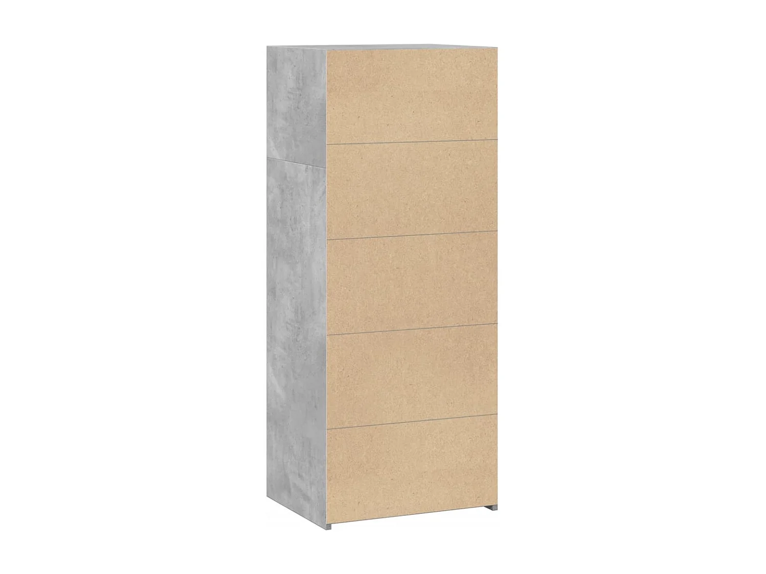 Buffet haut gris béton 50x41x124 cm bois d'ingénierie