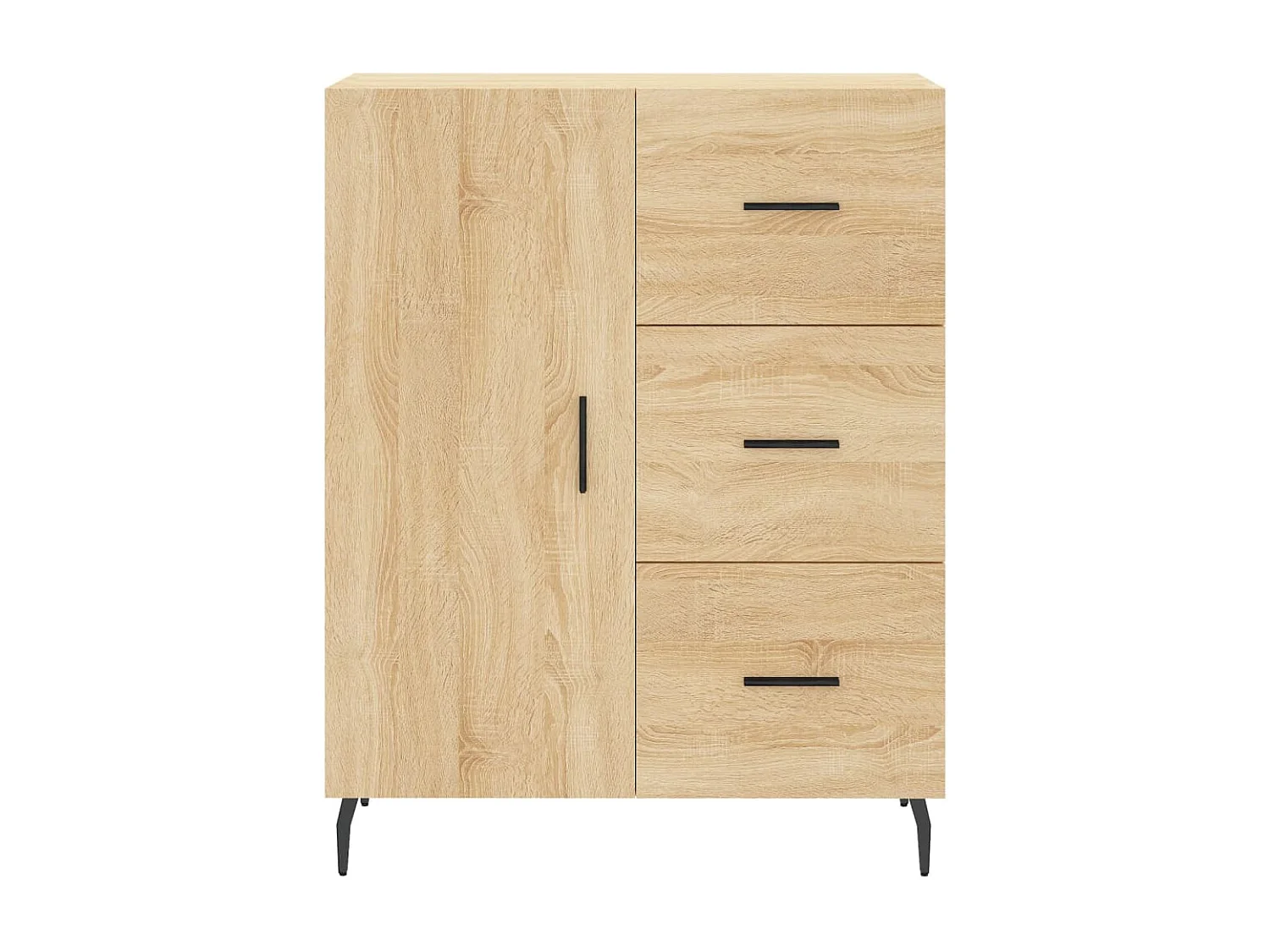 Credenza alta in rovere Sonoma 69,5x34x180 cm Legno ingegnerizzato