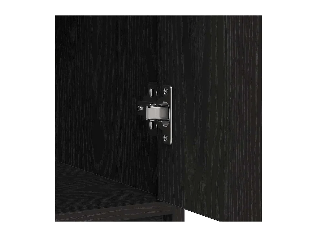 Sideboard mit Schubladen und Türen Eiche schwarz 73x31x90 cm