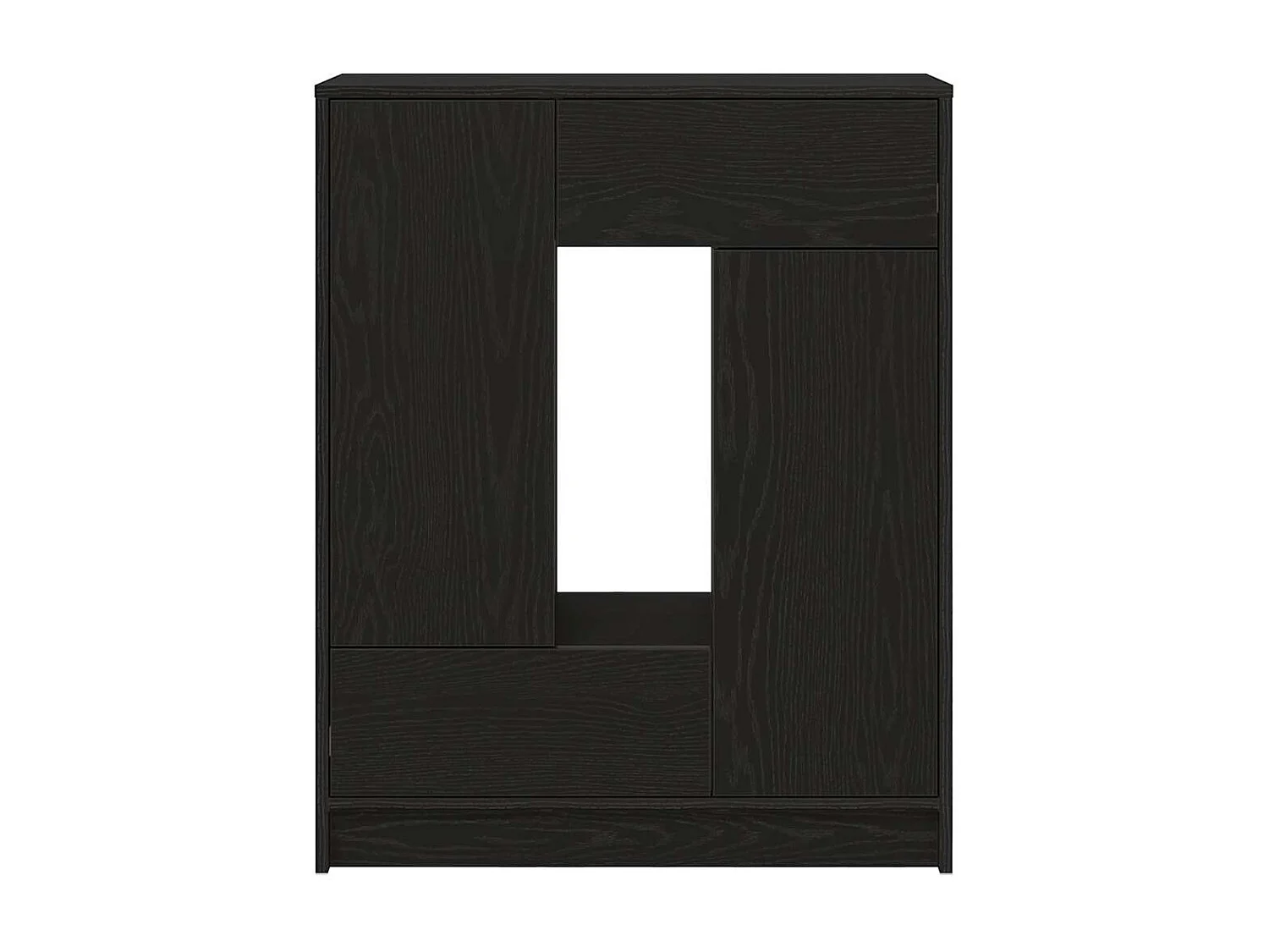 Buffet avec tiroirs et portes chêne noir 73x31x90 cm