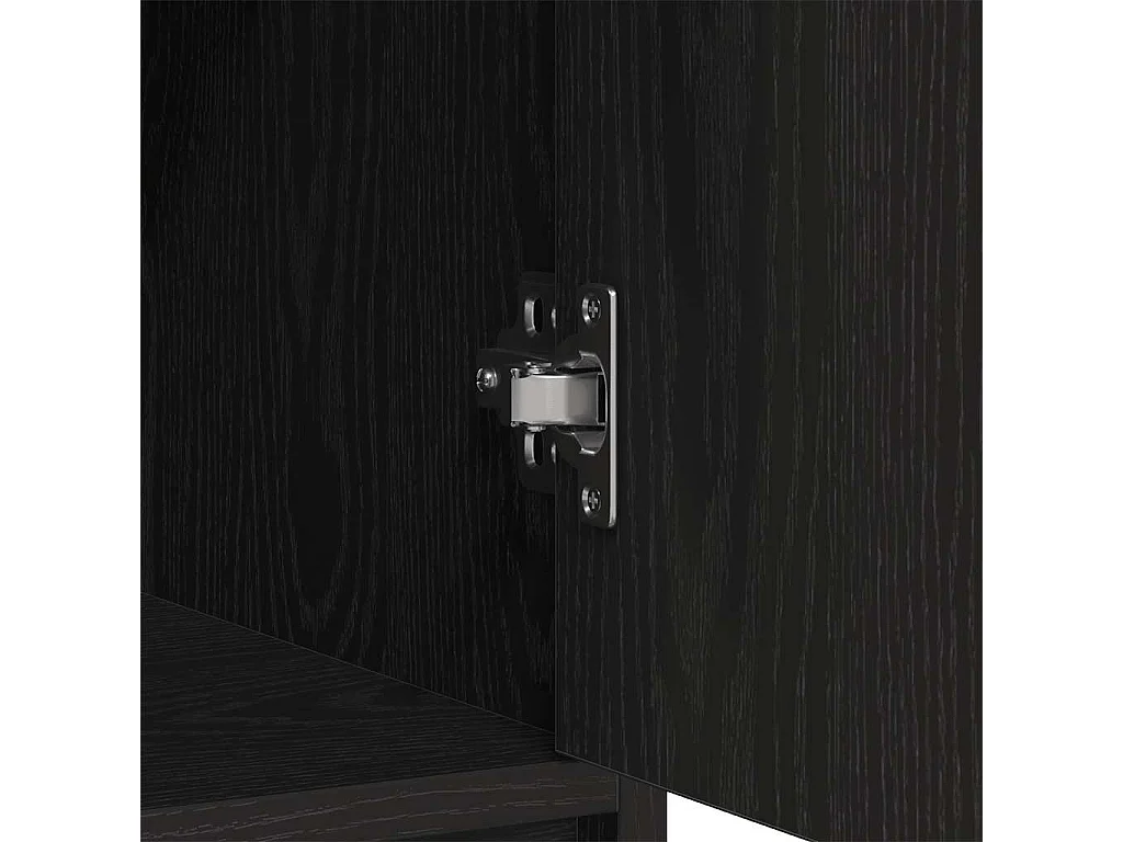 Buffet avec tiroirs et portes chêne noir 73x31x90 cm