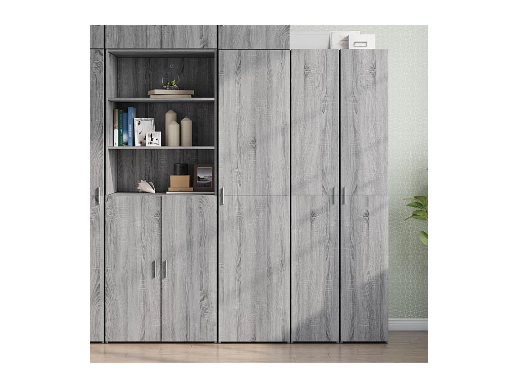 Buffet haut sonoma gris 45x42,5x185 cm bois d'ingénierie