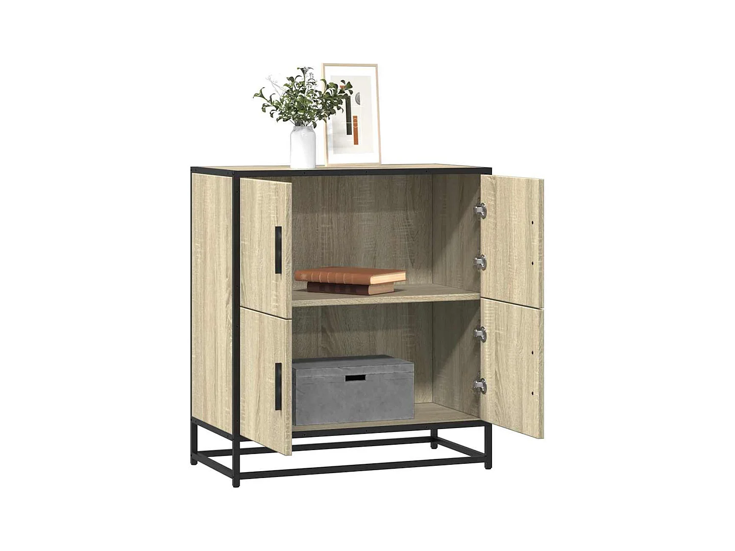 Credenza in rovere Sonoma 68x35x76 cm in legno ingegnerizzato