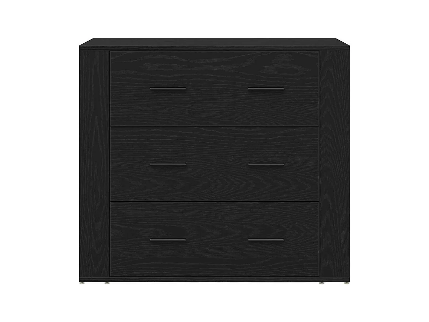 Buffets 2 pcs Chêne Noir Bois d'ingénierie