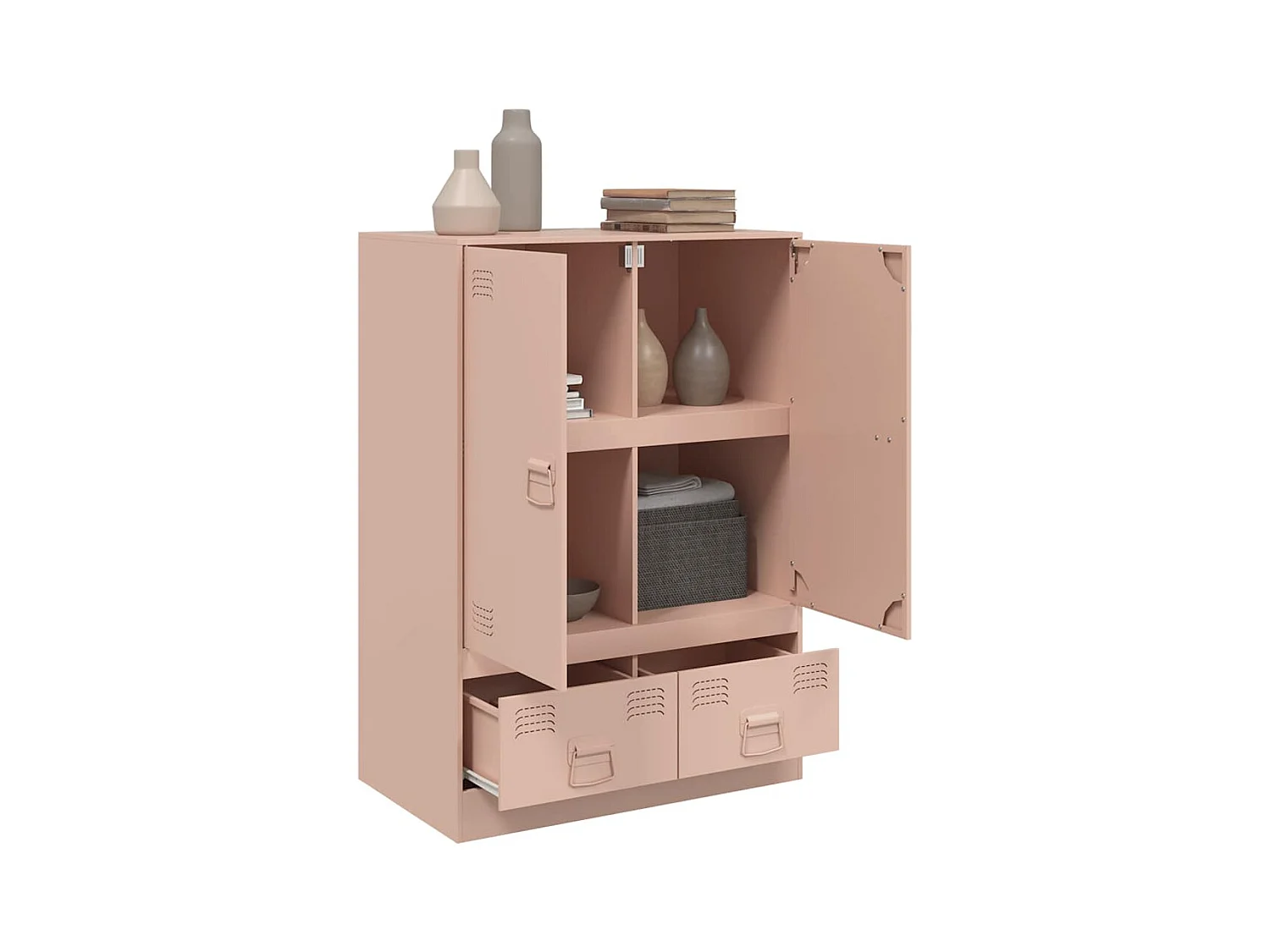 Buffet haut rose 67x39x95 cm acier