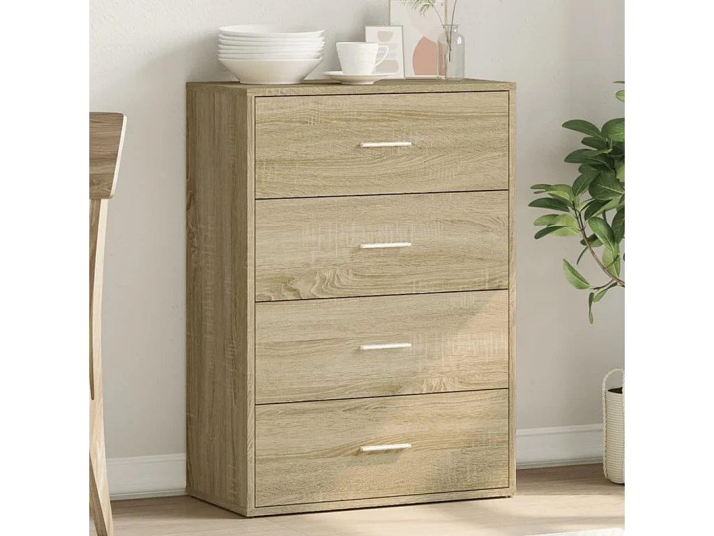 Buffet chêne sonoma 60x31x84 cm bois d'ingénierie