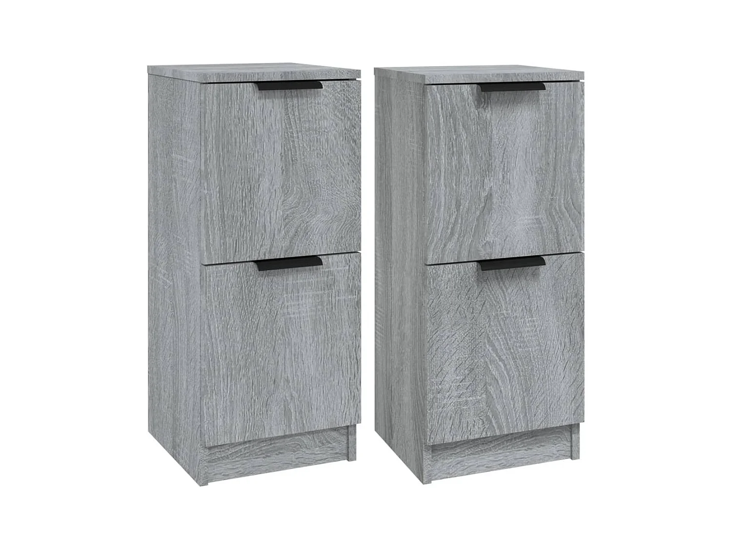 Buffets 2 pcs Sonoma gris 30x30x70 cm Bois d'ingénierie