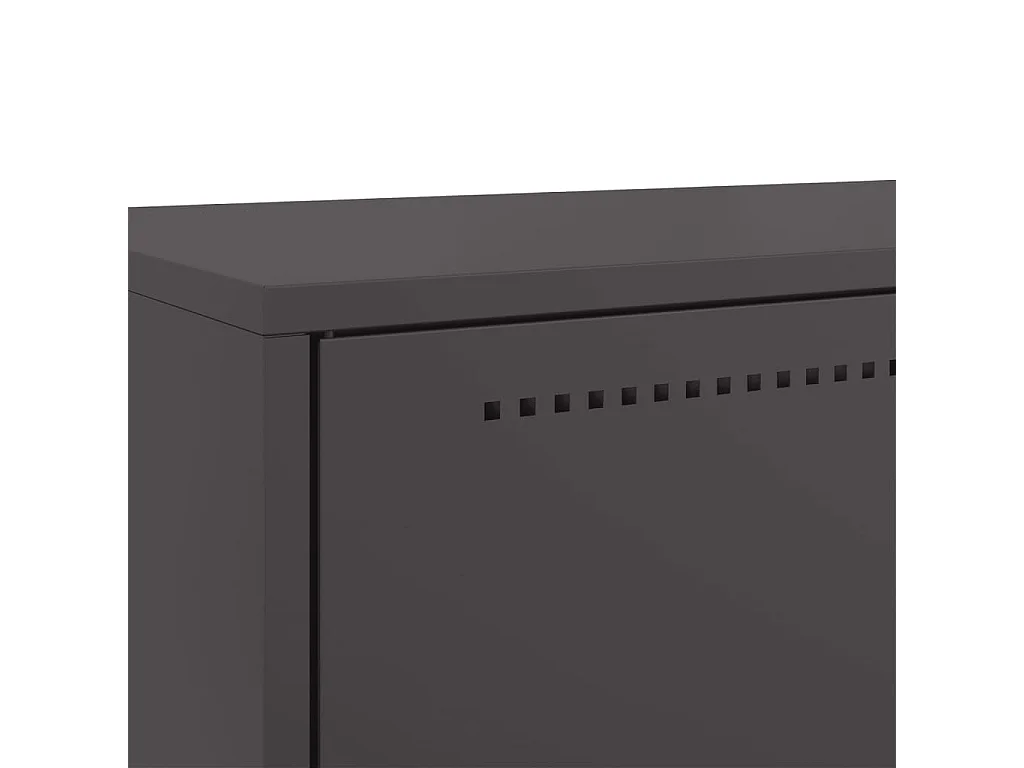 Buffet haut noir 68x39x111,5 cm acier