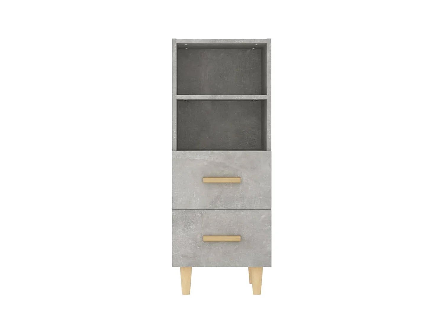 Credenza grigio cemento 34,5x34x90 cm in legno ingegnerizzato