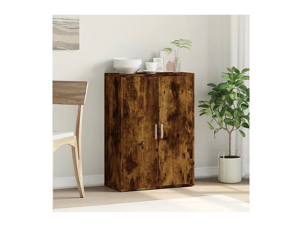 Credenza in rovere affumicato 60x31x84 cm in legno ingegnerizzato