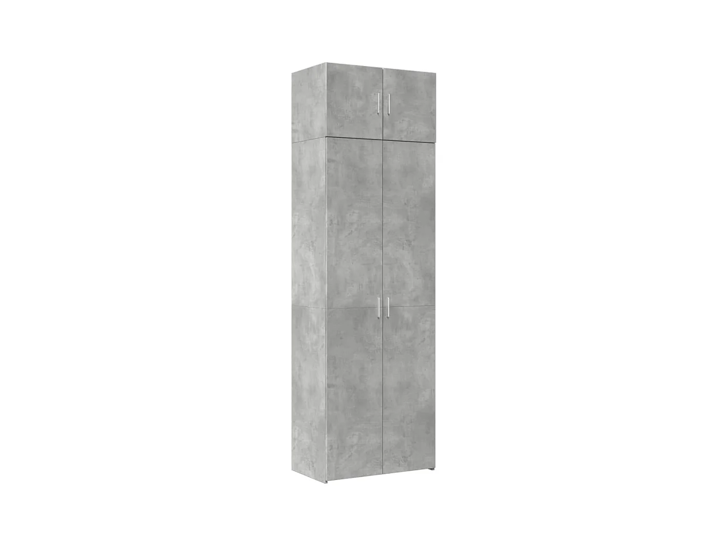 Armoire de rangement gris béton 70x42,5x225cm bois d'ingénierie